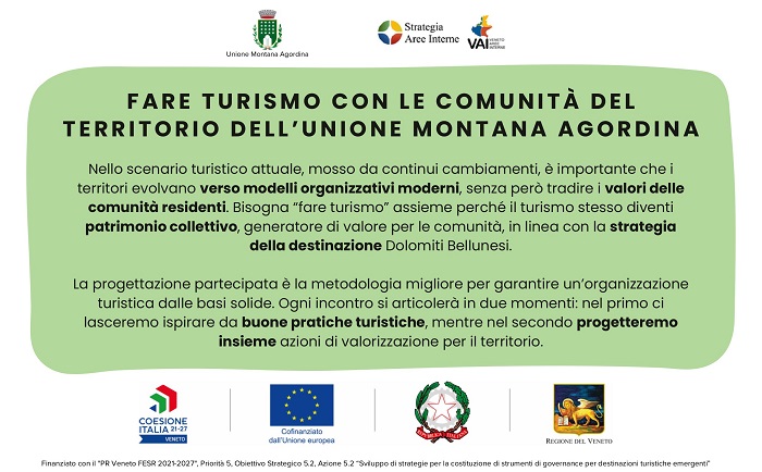 Fare turismo con le comunità del territorio dell'Unione Montana Agordina